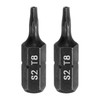 HARFINGTON 2pcs T8 Torx Screwdriver Bit 1/4" Hex Shank 25mm/1"