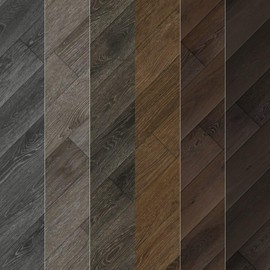 Flooret Luxury Vinyl Plank Flooring Dark Sample Kit | 6 Pieces of 12" Cut Samples from Real Planks | DIY Click Installation, 40 Mil Wear Layer, Waterproof and Scratch Resistant LVP