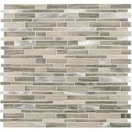 Tenedos Ocotillo Blend SGLSMTIL-OCO4MM 12 x 12 Inch x 4mm Multi-Surface Mesh-Mounted Mosaic Glass Stone Metal Wall Tile (5 Sheets)