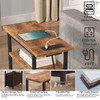 sthmec Narrow Side Table with Charging Station Set of 2,