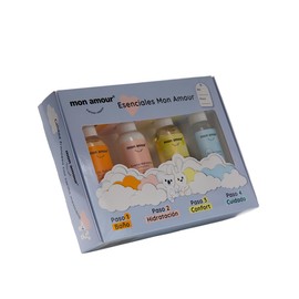 Kit Esenciales para el Baño Mon Amour 4 Pasos Baño, Hidratación, Confort y Cuidado