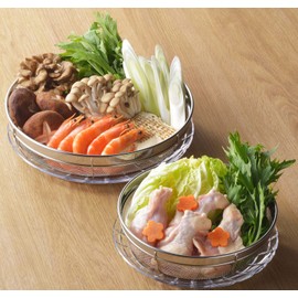 Yoshikawa SJ3356 Strainer Shallow Shape, Made in Japan, 7.5 inches (19 cm), 9.8 inches (25 cm), Set of 2, Stainless Steel, Silver