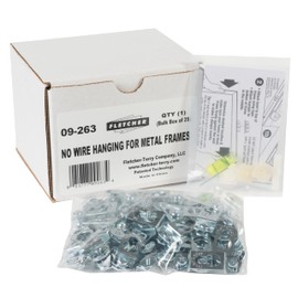 Fletcher® Picture Perfect No-Wire Hanging Kit, Hang Wall Art up to 50lbs. (25-PK-Bulk Metal)