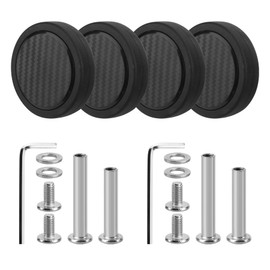 Volein 4Pcs 1.97in/50mm Replacement Luggage Wheels 360 Spinner Swivel Caster Wheels Repair Kit, Universal PVC Rubber Swivel Trolley Casters Bearings Repair Tools Set, Black