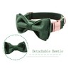ARING PET Velvet Dog Collar-Christmas Bowtie Dog Collars, Soft&Comfortable Green
