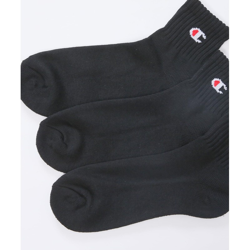 Champion Quarter Socks, 3 Pairs - blk