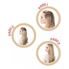 Remy Glamm Cortina Cabello Ondulado Remy 100% Naturales Humano 24 Luces