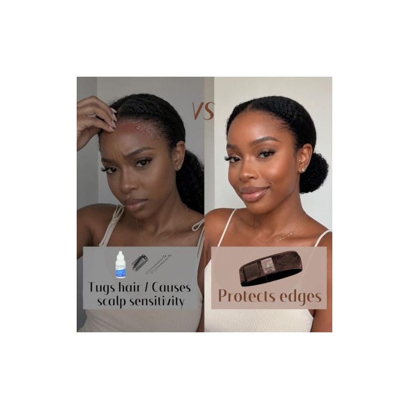 Dreamlover Wig Grip Headband Secure Wigs, Hats, Scarves, Dark Brown,
