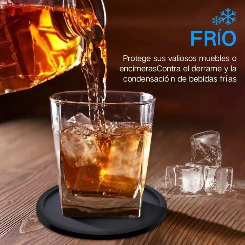 THE9SHOP Porta Vasos De Silicon Antideslizantes Para Mesa Elegantes