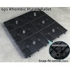 6 Pcs Heavy Duty Plastic Floor Pallets, 23.6x11.8x1.18 Inch Lightweight