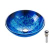 Fanwin Star Blue OceanMystery Series Tempered Deco Glass Vessel Bathroom