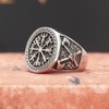 WESTMIAJW Viking Ring Men Viking Norse Compass Vegvisir Rings Jewellery
