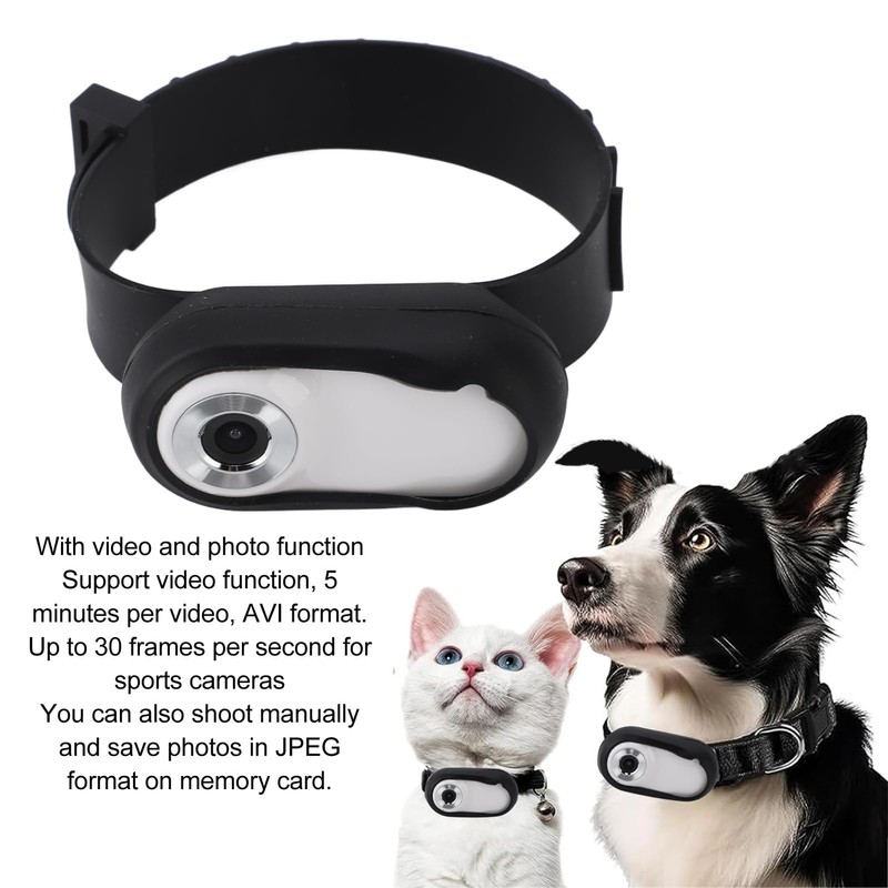Zopsc Cat Camera Collar with Phone App, HD 1080P Mini