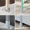 2 Pack - 4 Hole Post Base Channel, 6" Square