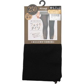 Atsugi TL1825 Women's Tights, Faux Tights, Extra Thick (Looks Thin Tights), 250 Denier, deep beige