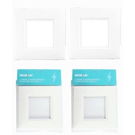 Cambridge Lifestyles ® White Finger Plate for 1 Gang Socket Surround Single Light Switch Protection Cover Pack of 2 Prevents Marks Easy Clean Durable Plastic