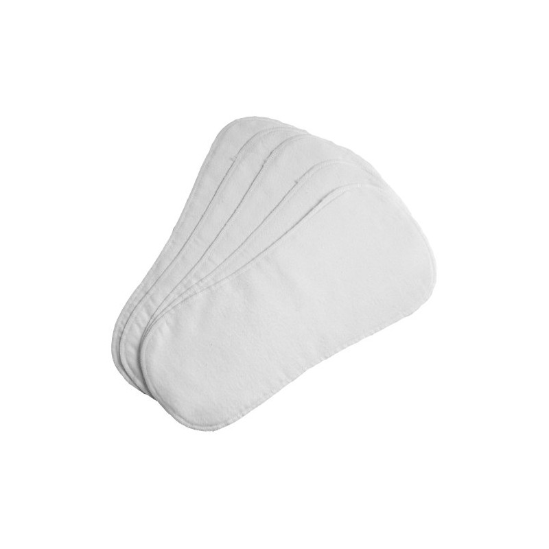 Kushies - Pack de 10 pañales lavables, color blanco