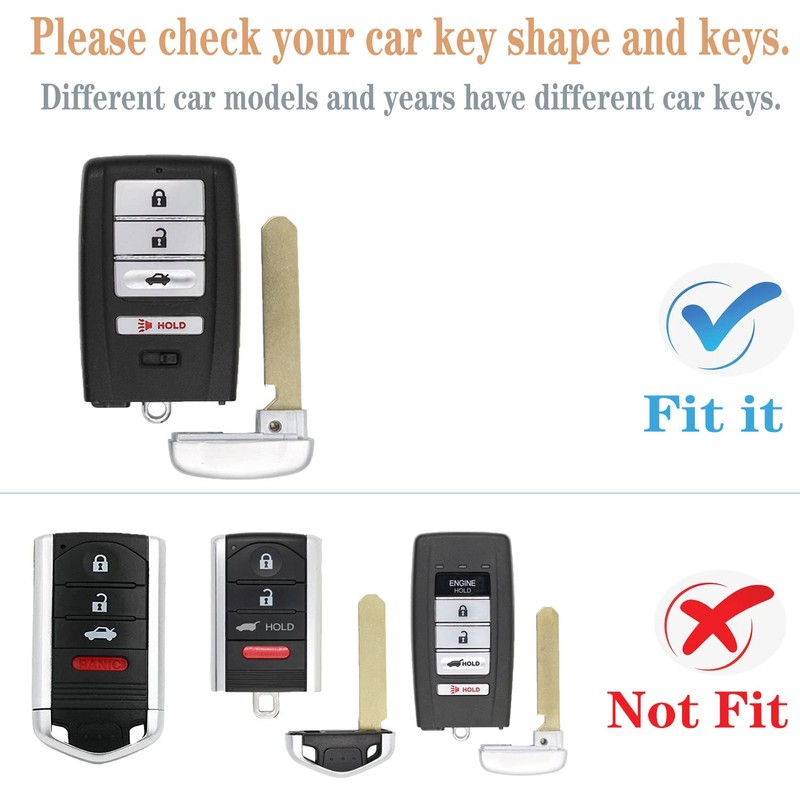 Kirsnda for Acura Key fob Cover case,with Keychain fit MDX