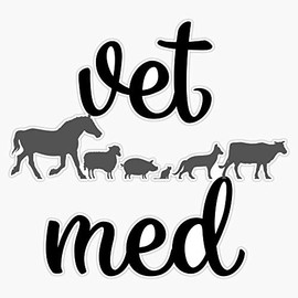 Leyland Designs Vet Med All Animals Sticker Outdoor Rated Vinyl Sticker Decal for Windows, Bumpers, Laptops or Crafts 5"