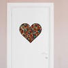 Extra Large 460mm 'Stained Glass Heart' Permanent Sticker Decal for