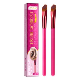 Eyebrow Brushes, Angled Eyebrow Makeup Brushes with 3 Colours of Eyebrow Creams, Multifunctional Ultra Soft Fibers, Perfect for Lining and Shaping Brows - 2 Pack