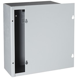 BUD Industries JB-3958 Steel NEMA 1 Sheet Metal Junction Box 10" L x 8" W x 4" D, Gray