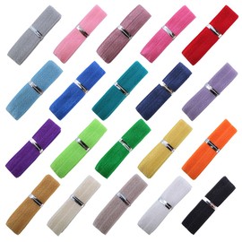 Nylon Elastic Bands 5/8'' Fold Over Sewing Elastic Ribbon DIY Craft Hair Bow Accessories Making (20 Color/Yards)