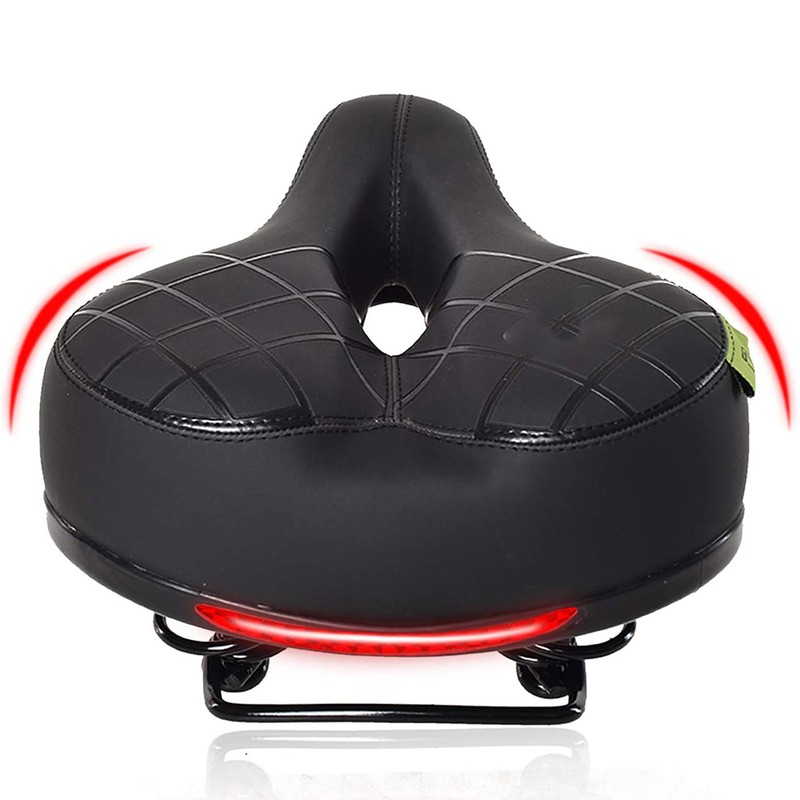 Wide Soft Bike Seat Cushion Shockproof Design Big Bum Extra