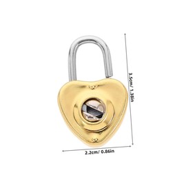 LIFKOME 6 Sets Mini Heart Padlock Small Padlocks Keyed Alike Small Metal Padlock Key Locks Golden Zinc Alloy