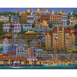 Dowdle Folk Art Jigsaw Puzzle - Galveston 500 Pc