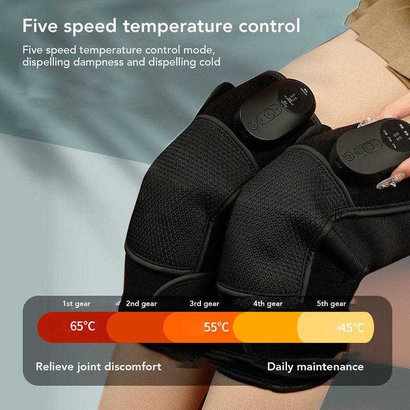 1 Pair Heated Knee Brace Wrap Graphene Heating Cordless Knee