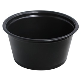 DART® Conex® Complements Polypropylene Portion Cups, 2 Oz, Black, 125 Cups Per Bag, Carton of 20 Bags
