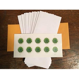 10 Global International Forever Stamps with 10 Peel & Stick Envelopes (Stamp Design May Vary)