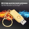 Gold Metal Rotating U Disk with USB Interface for Windows