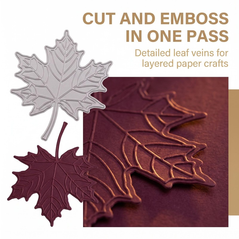 3Pcs/Set Maple Leaf Metal Cutting Dies,Maple Leaf Metal Template Molds