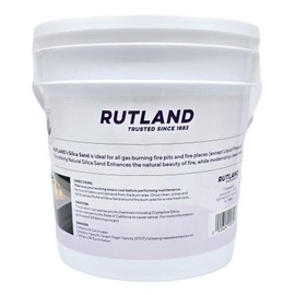 Rutland Silica Sand, Decorative Fireplace Sand, Base Layer Filler for Gas Log Fireplaces, 13 lb Pail