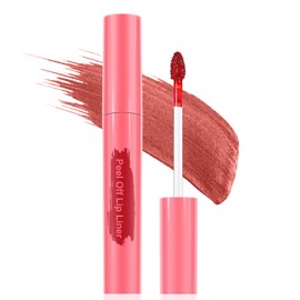 Ursoulney Peel Off Lip Stain - Lip Liner Moisturizing Long-Lasting & Waterproof Transfer Proof & Plumping, Non-Stick Cup Lip Tint For All Skin Types (Rose, 1 PCS)