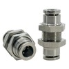 Jienk 2Pcs 304 Stainless Steel Bulkhead Union 1/4" x 1/4"