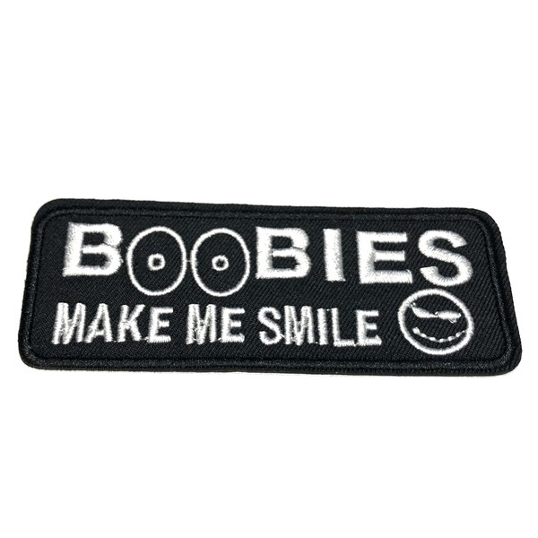 Blue Heron Boobies Make Me Smile Patch 4" Embroidered iron-on