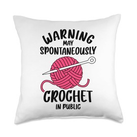 Crochet Crocheting Throw Pillow
