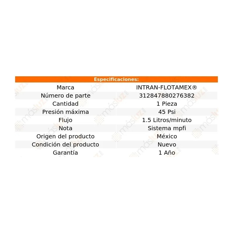 Repuesto Bomba Combustible 1.5 L/min Explorer V6 4.0l 02/05