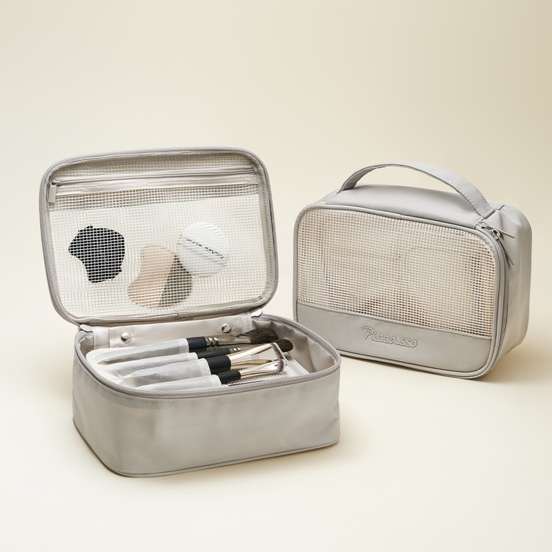 PICCASSO [Picasso] Square mesh pouch warm gray 1ea / [피카소]