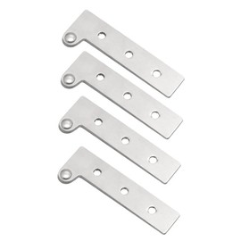 4PCS Hidden Door Pivot Hinge, 64mm x 21.5mm Door Hinges, 360 Degree Rotating Cabinet Door Window Hinges (64mm)