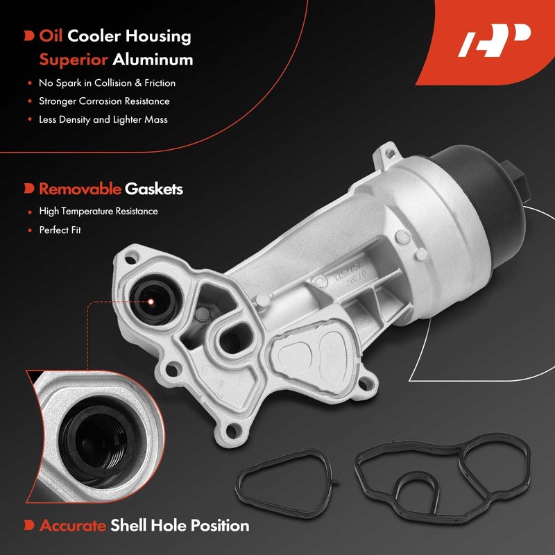 A-Premium Engine Oil Filter Housing Adapter Assembly [with Gasket Kit]