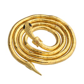 KUIYAI Bendable Snake Necklace Multi-Purpose Necklace Flexible Twist Jewelry (snake B Gold)