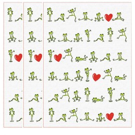 Tea Towel TRIOLINO Cotton Tea Towels Pack of 3 Frogs Size: 45 x 70