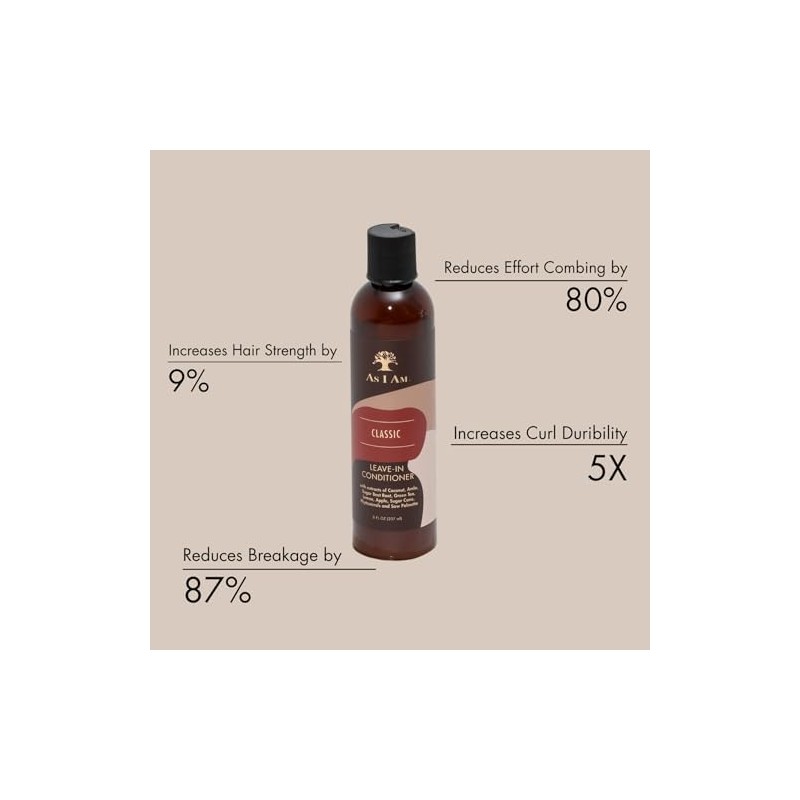 As I Am Detangling Conditioner Leave-in Tangle Releaser, 8 Ounce