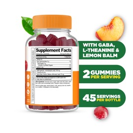 Lifeable Stress Aid Gummies for Teens | with Lemon Balm, GABA and L Theanine Supplements | Vegan Non GMO Mood Support Supplement | Great Tasing Stress Vitamins | L-Theanine for Teen | 90 Gummies