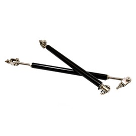 IKON MOTORSPORTS Adjustable Splitter Rods Universal Fitment, Black Aluminum Alloy & Stainless Steel 7-9 Inch Front Bumper Lip Spoiler Splitter Strut Tie Bar Support Accessory Pair