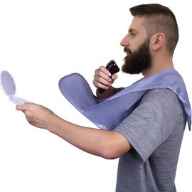 PRIVILLA Foldable Multi-Purpose Shaving Bib, Beard Apron for Men's Gifts (Grey)